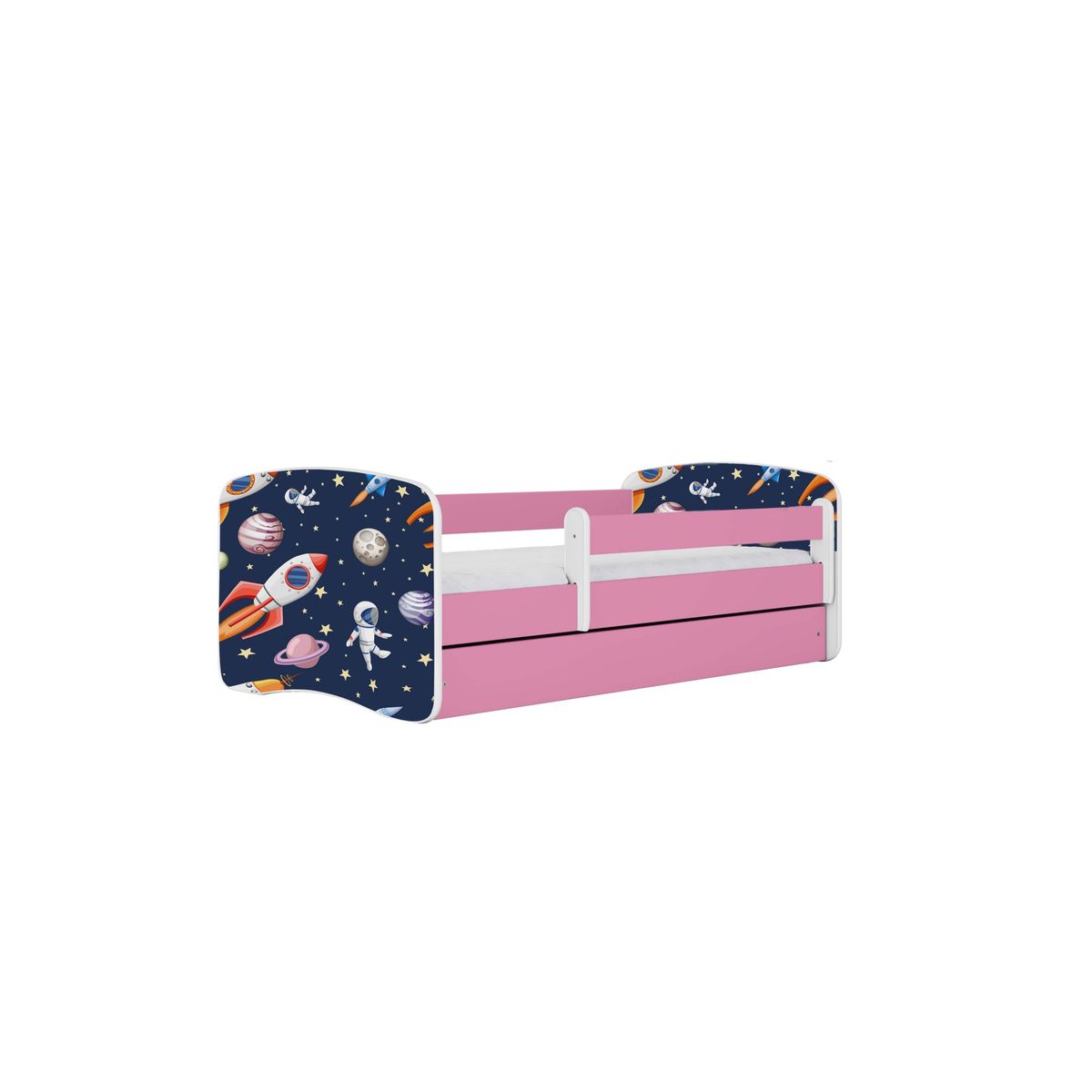 KOCOT KIDS Seng babydreams pink cosmos uden skuffe med madras 140/70