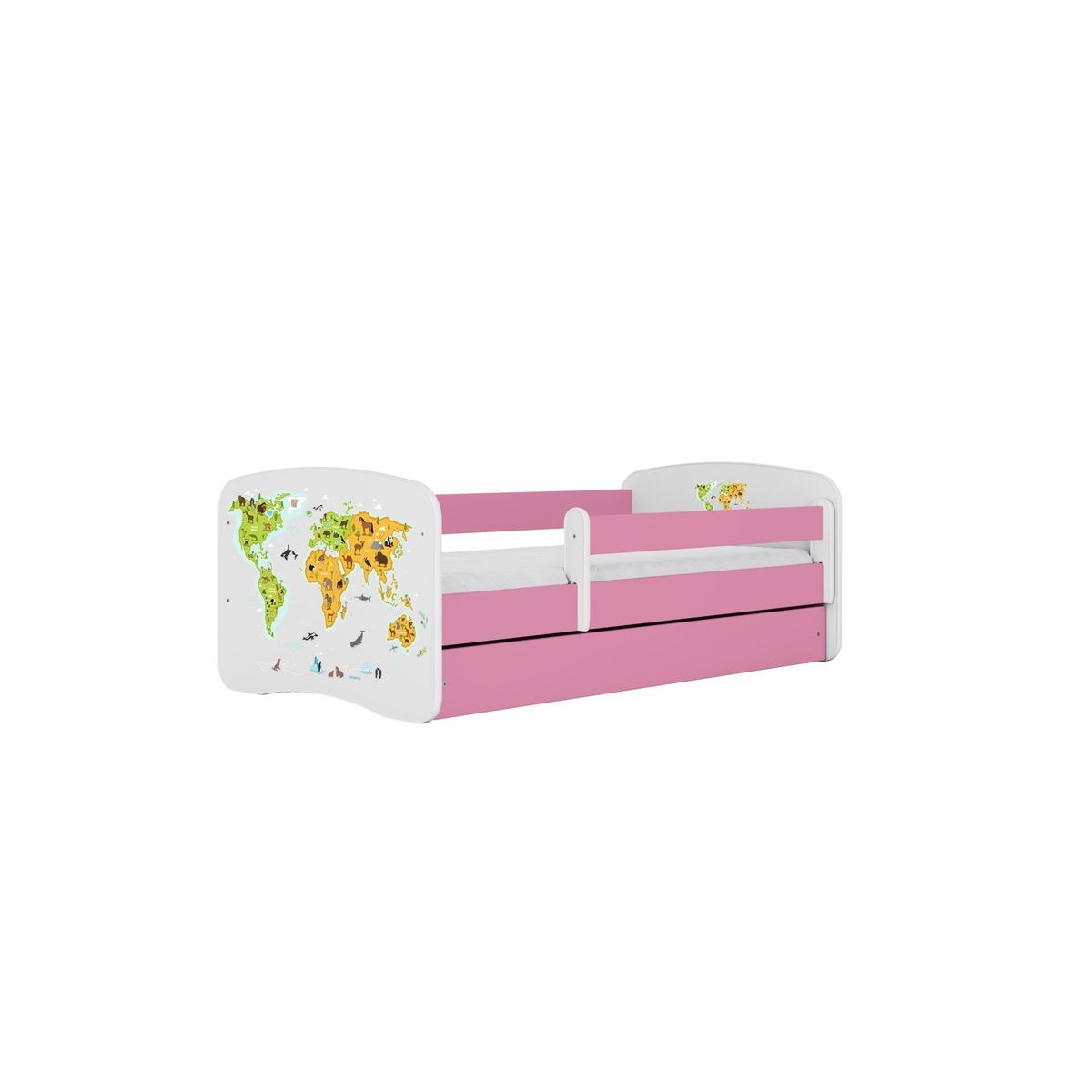 KOCOT KIDS Seng babydreams pink kort med skuffe med madras 180/80