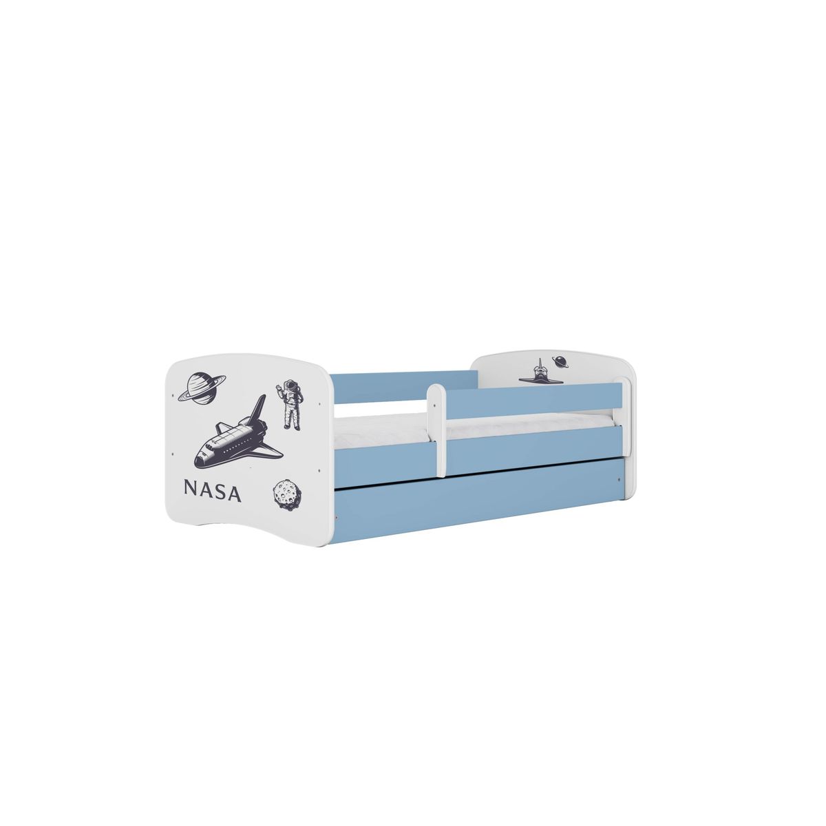 KOCOT KIDS Seng babydreams blue nasa med skuffe med madras 160/80