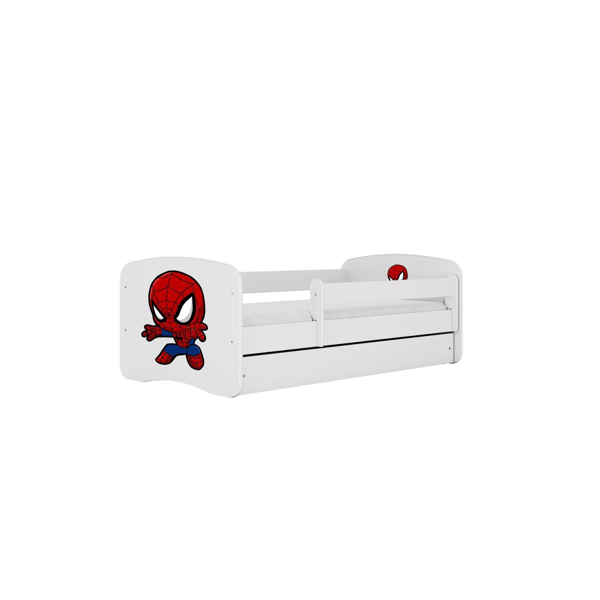 KOCOT KIDS Seng babydreams white spiderman uden skuffe med madras 140/70