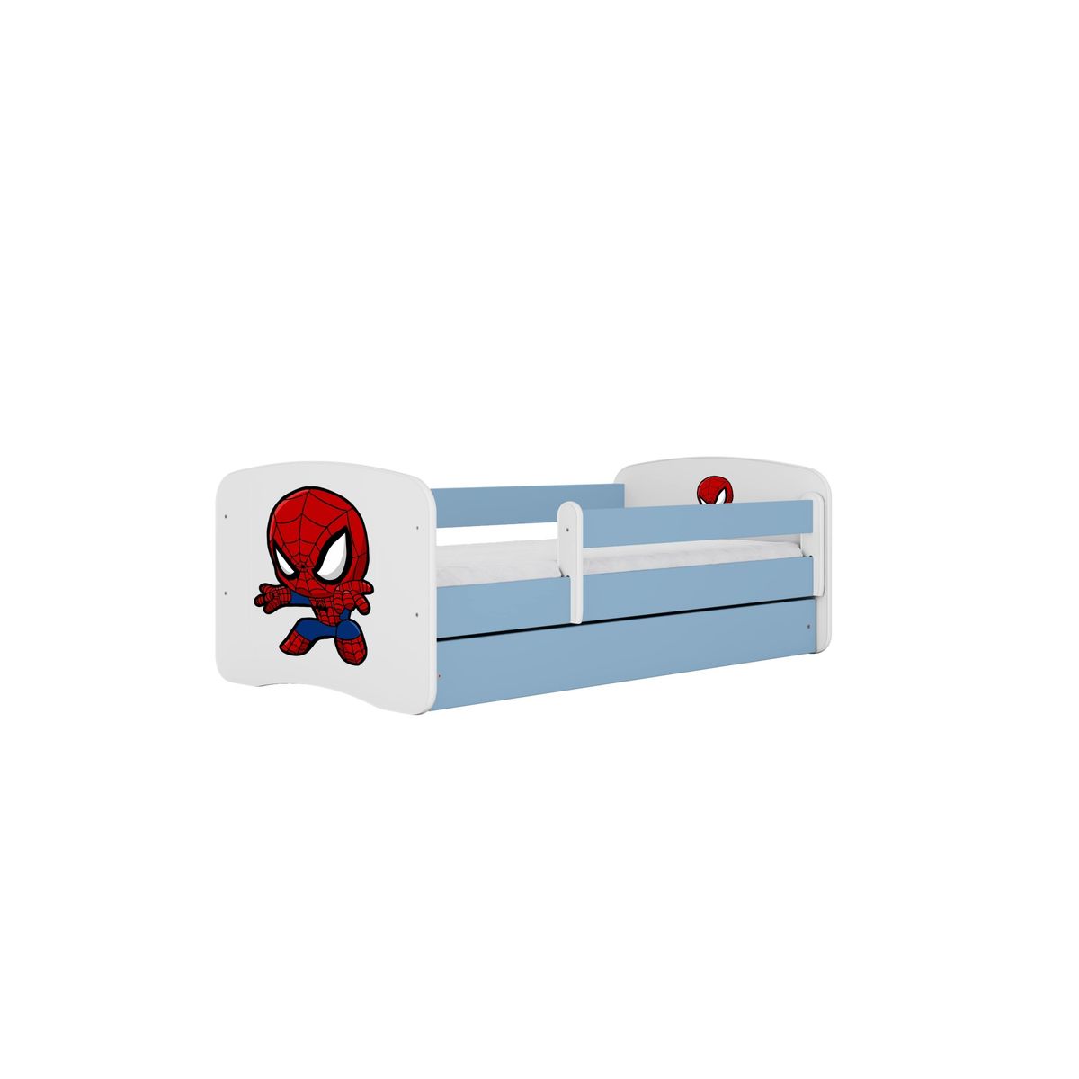 KOCOT KIDS Seng babydreams blue spiderman med skuffe med madras 180/80