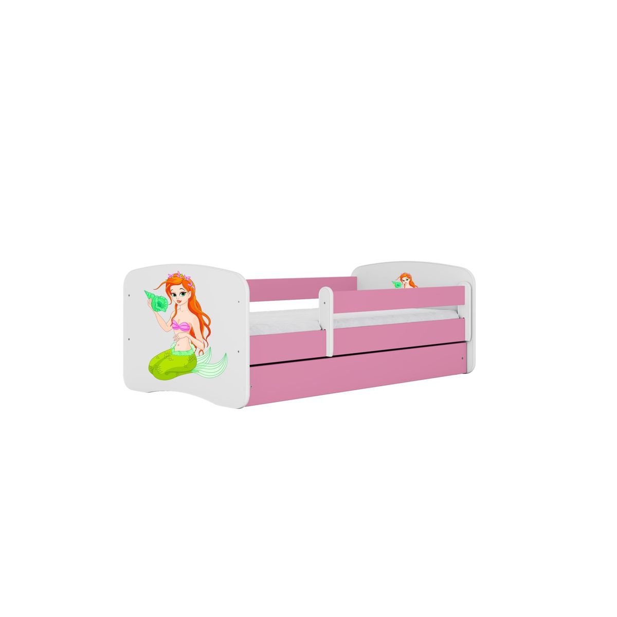 KOCOT KIDS Seng babydreams pink havfrue uden skuffe med madras 140/70