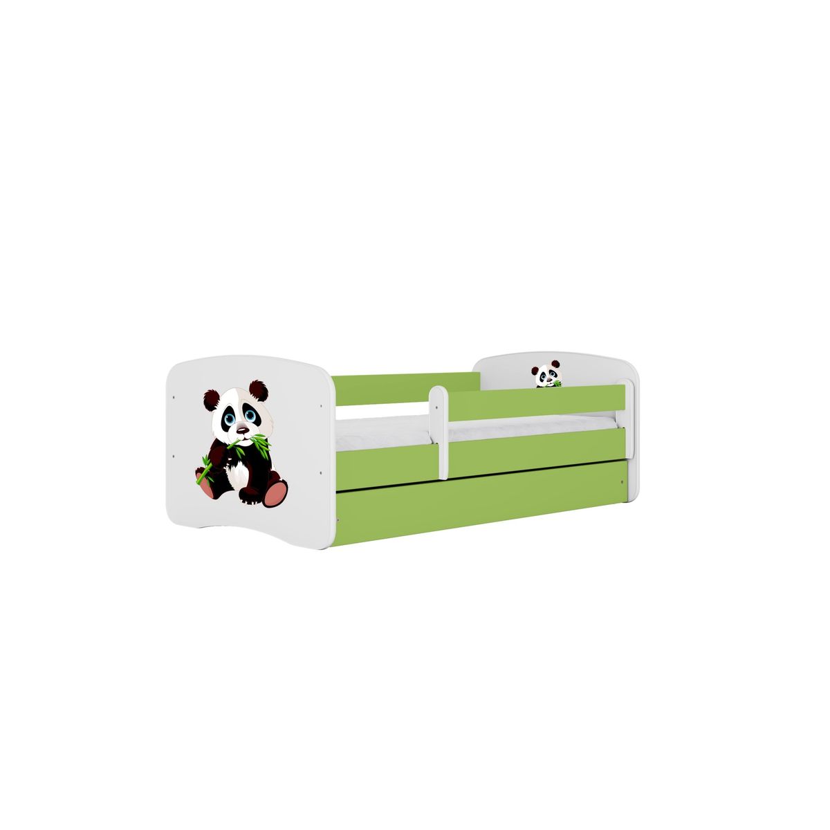 KOCOT KIDS Seng babydreams green panda 2 uden skuffe med madras 140/70