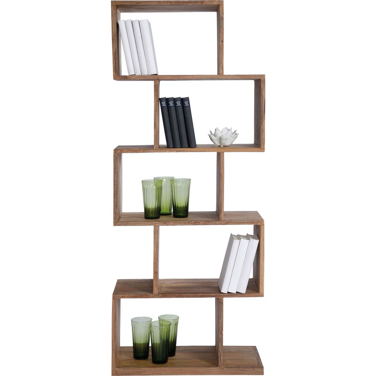 KARE DESIGN Authentico Shelf Zick Zack reol - natur sheeshamtræ (150cm)