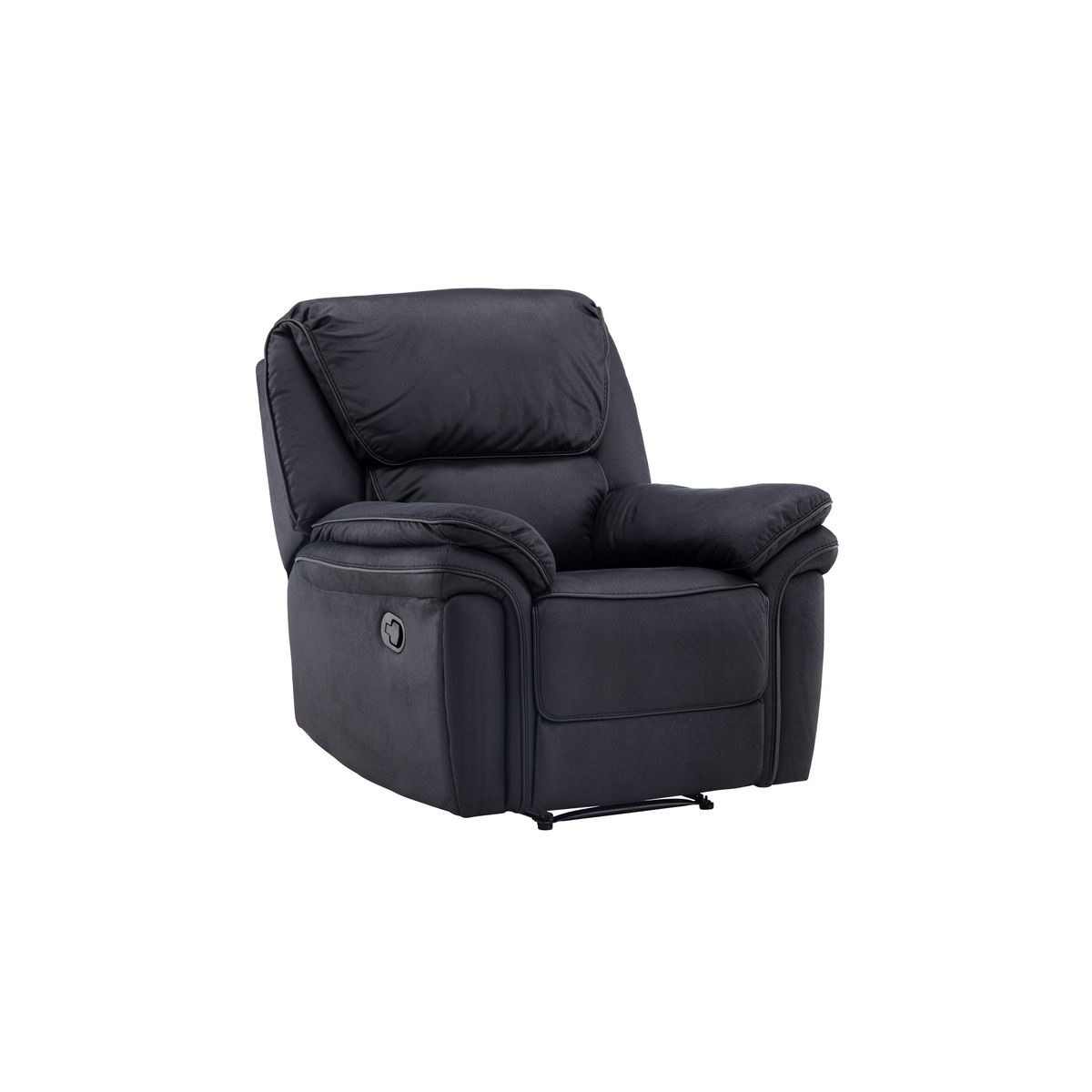 VENTURE DESIGN Saranda recliner lænestol, m. armlæn - sort mikrofiber og plastik