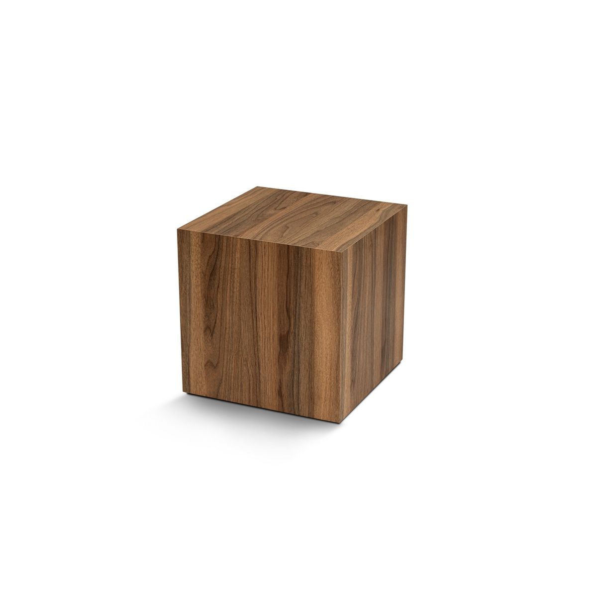 NORDVÄRK Walnut sidebord, kvadratisk - valnød melamin (45x45)