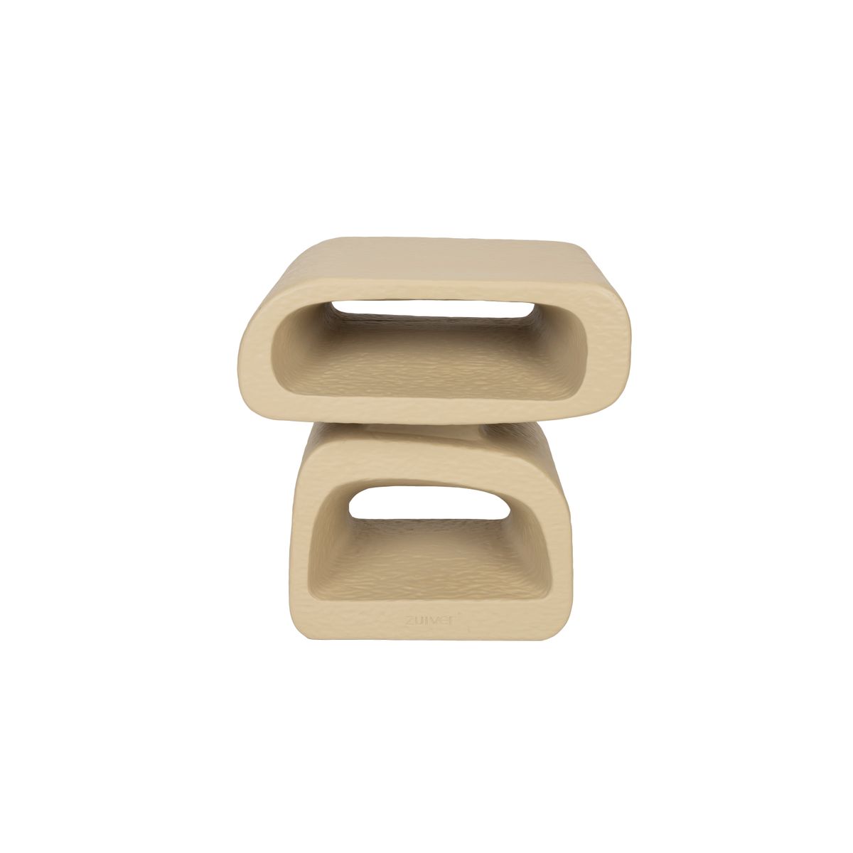 ZUIVER Eddy sidebord, rektangulær - beige harpiks (43x35)