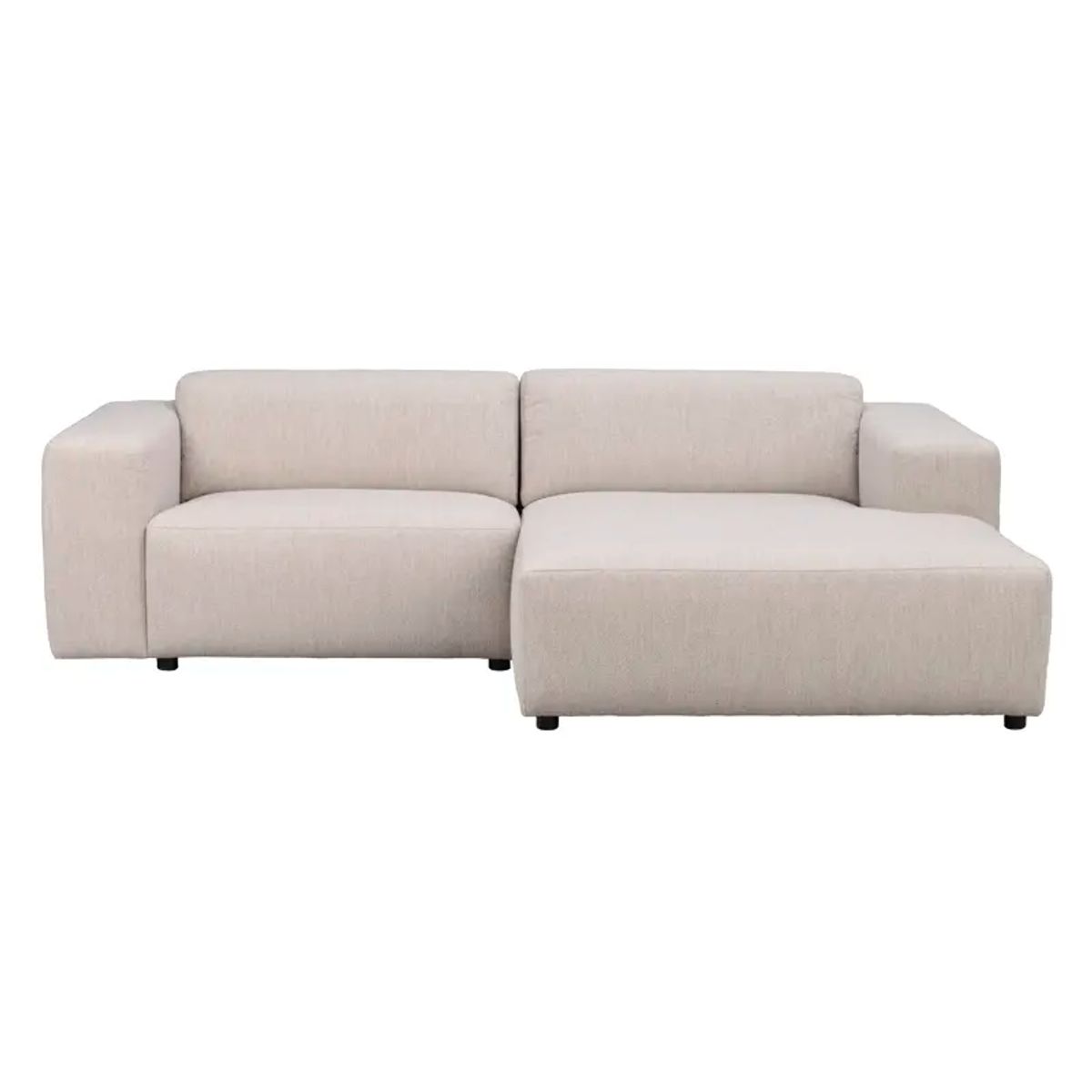 ROWICO Willard 3 pers. modul sofa, m. højre chaiselong - lys beige stof