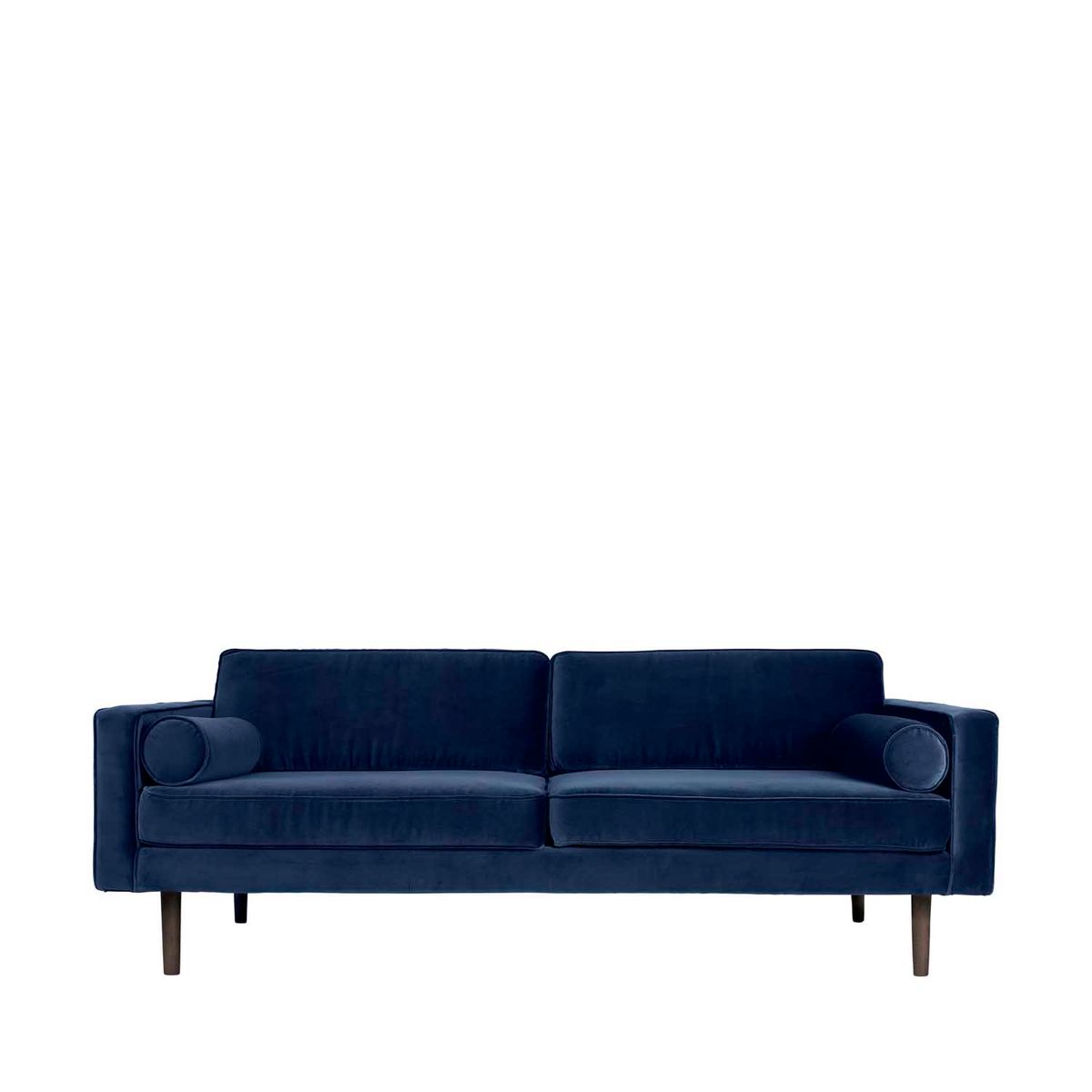 BROSTE COPENHAGEN Wind sofa - blå polyester velour