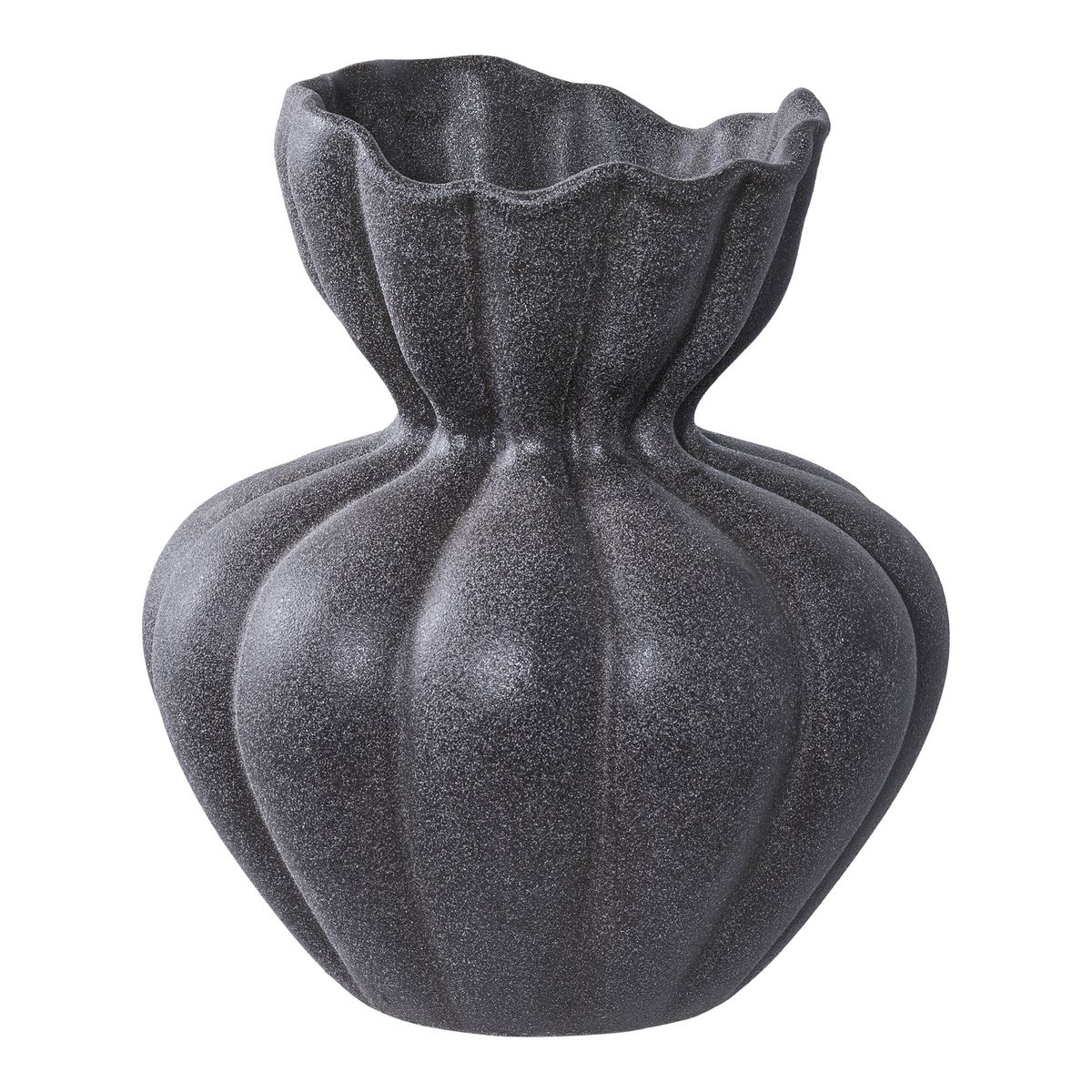 HOUSE NORDIC vase - sort keramik (Ø17,2x19,4)