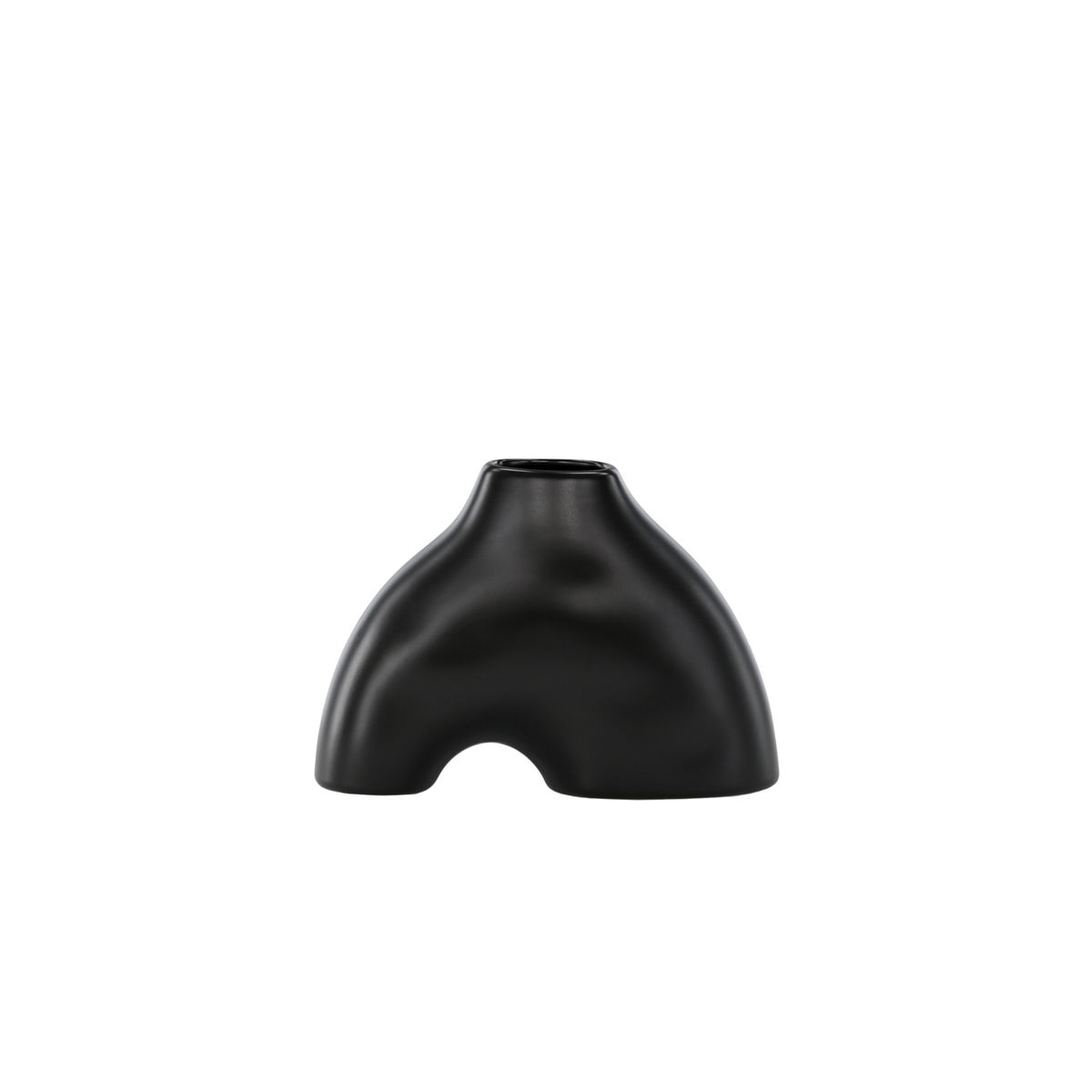 VENTURE DESIGN Kento vase - sort stentøj (21x8x15H)