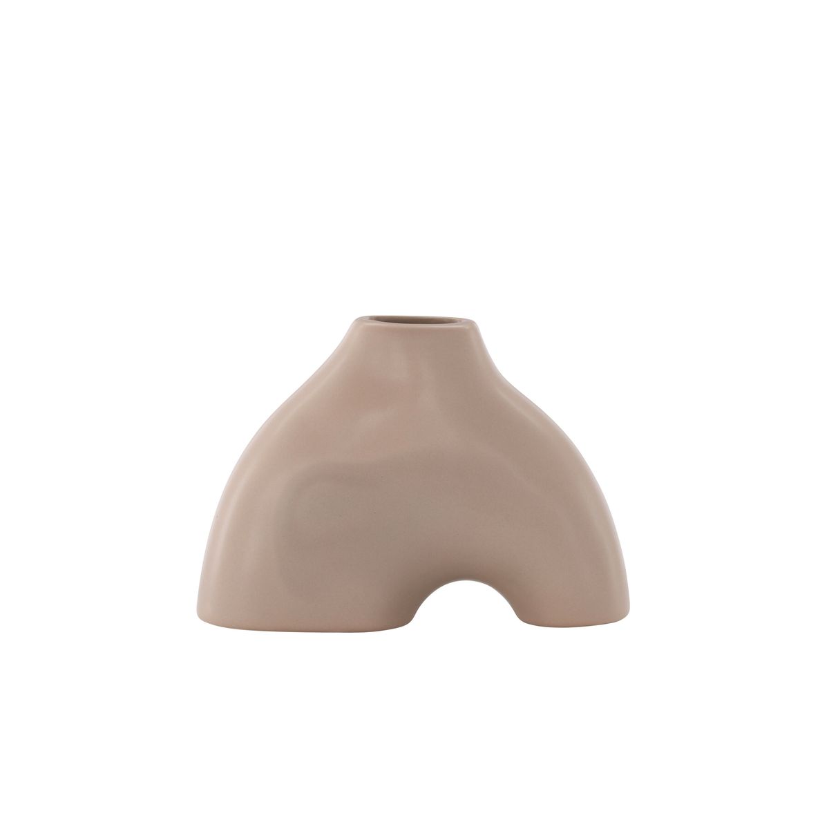 VENTURE DESIGN Kento vase - lyserød stentøj (21x8x15H)