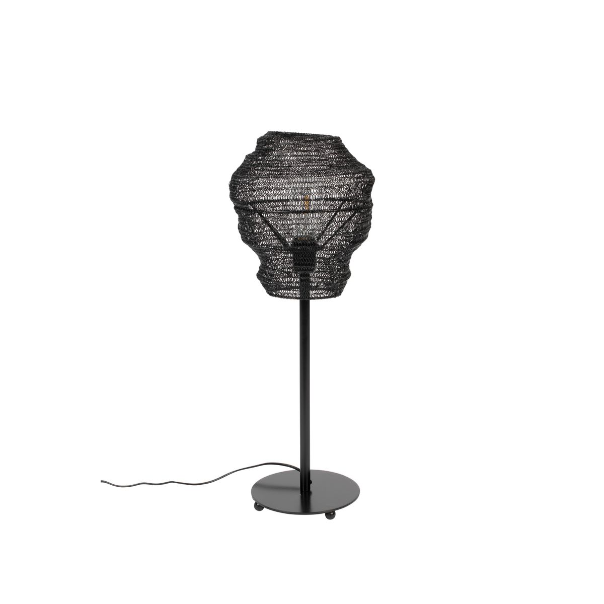 WHITE LABEL LIVING Lena bordlampe - sort metal