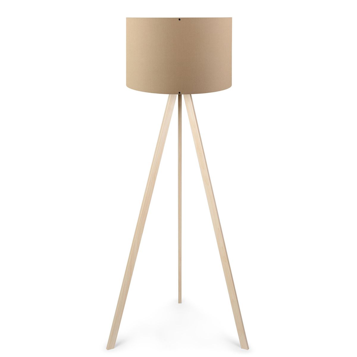 LUMI AYD gulvlampe - beige PVC stof og eg MDF