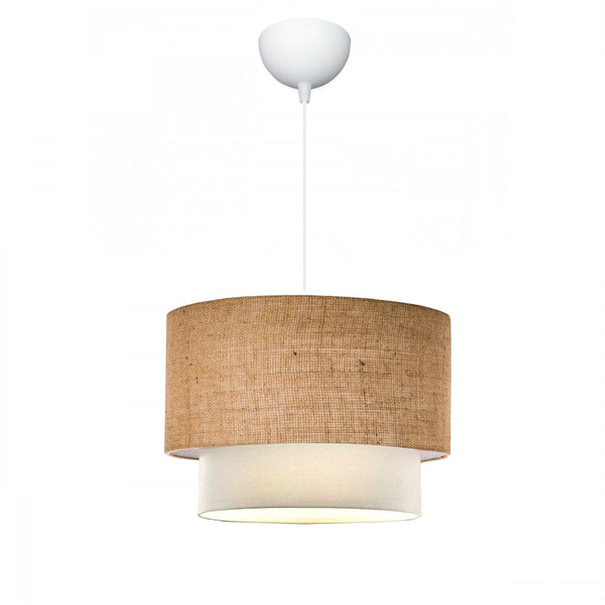 LUMI AYD loftlampe, rund - beige stof (Ø30)