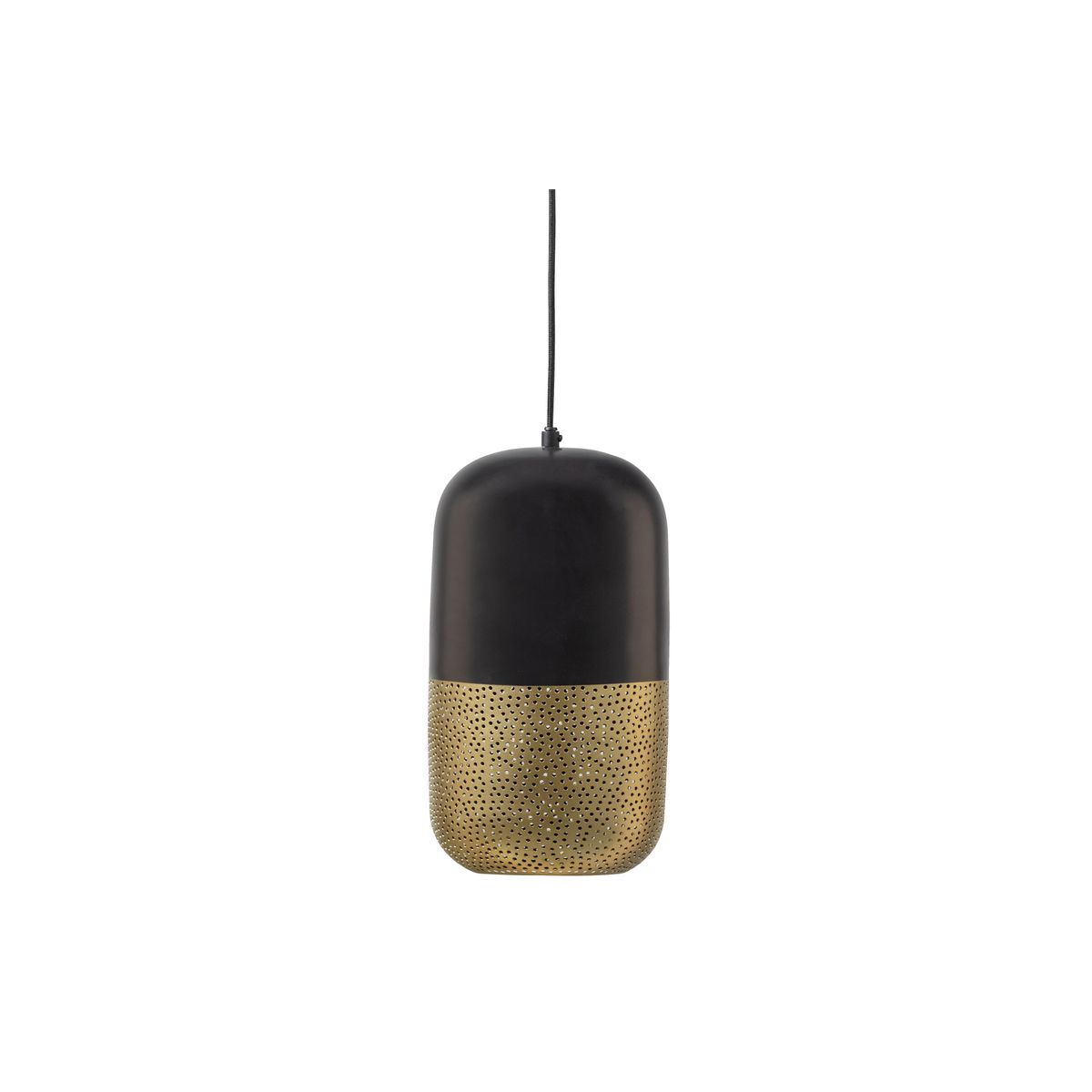 WOOOD EXCLUSIVE Tirsa loftlampe, rund - messing og sort metal (H:36)