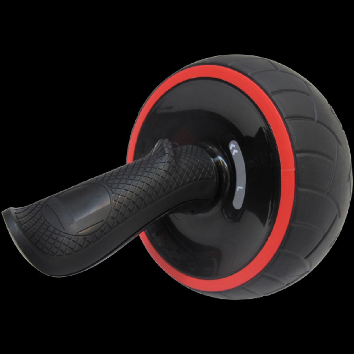 TITAN LIFE Ab Wheel - Fat Wheel Sort mavetræner med ergonomisk greb - HURTIG LEVERING