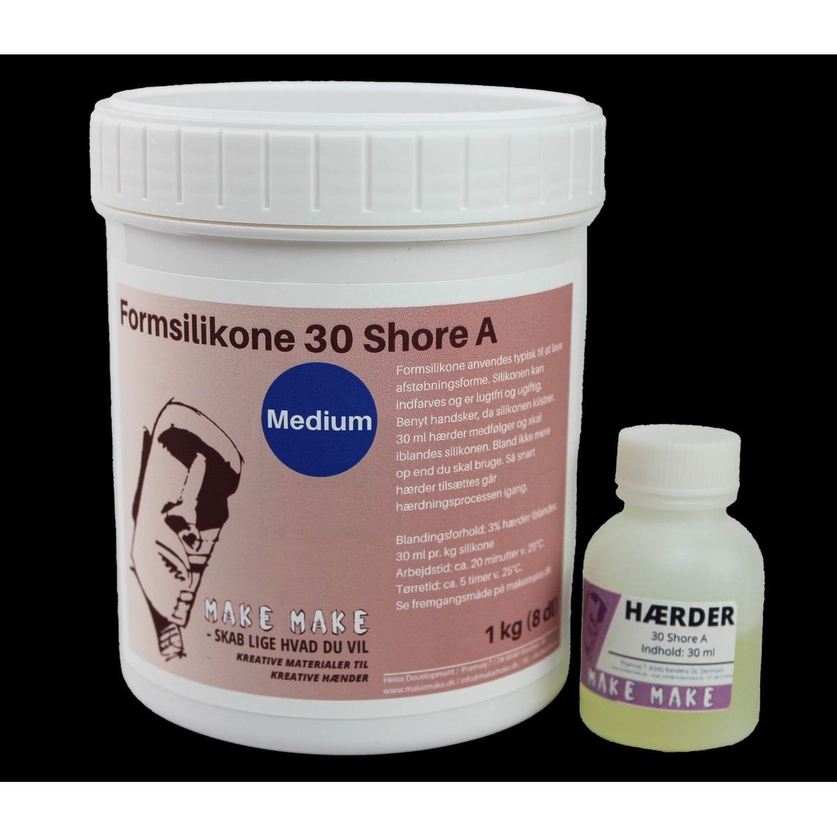 Formsilikone - Medium (30 Shore A) 1 kg