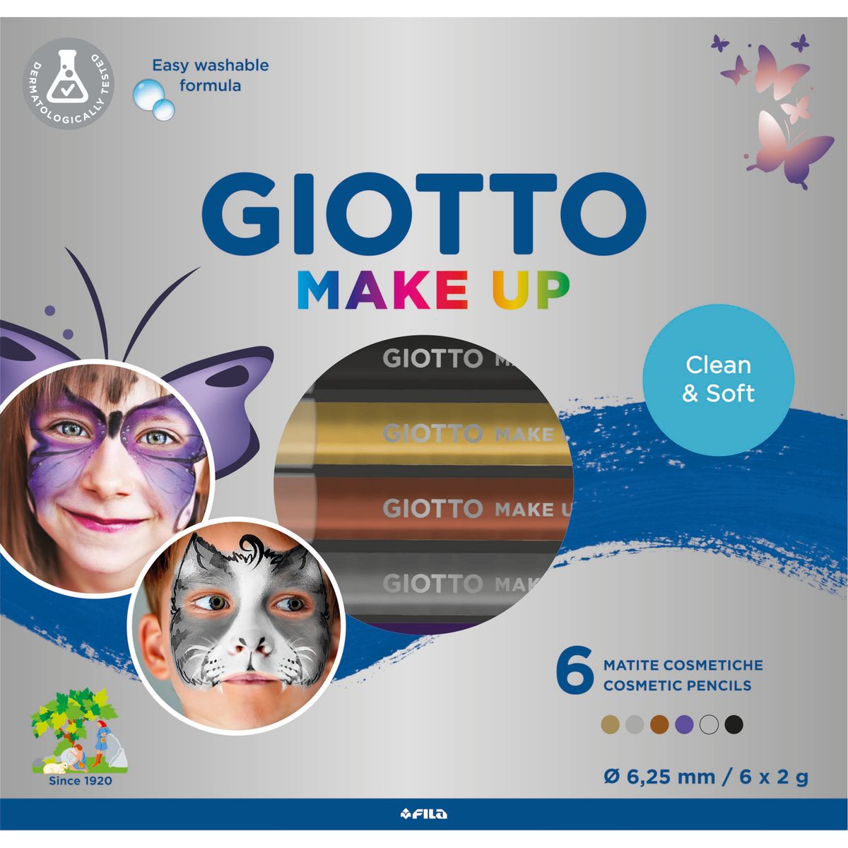 Giotto Makeup blyanter metallic 6 stk