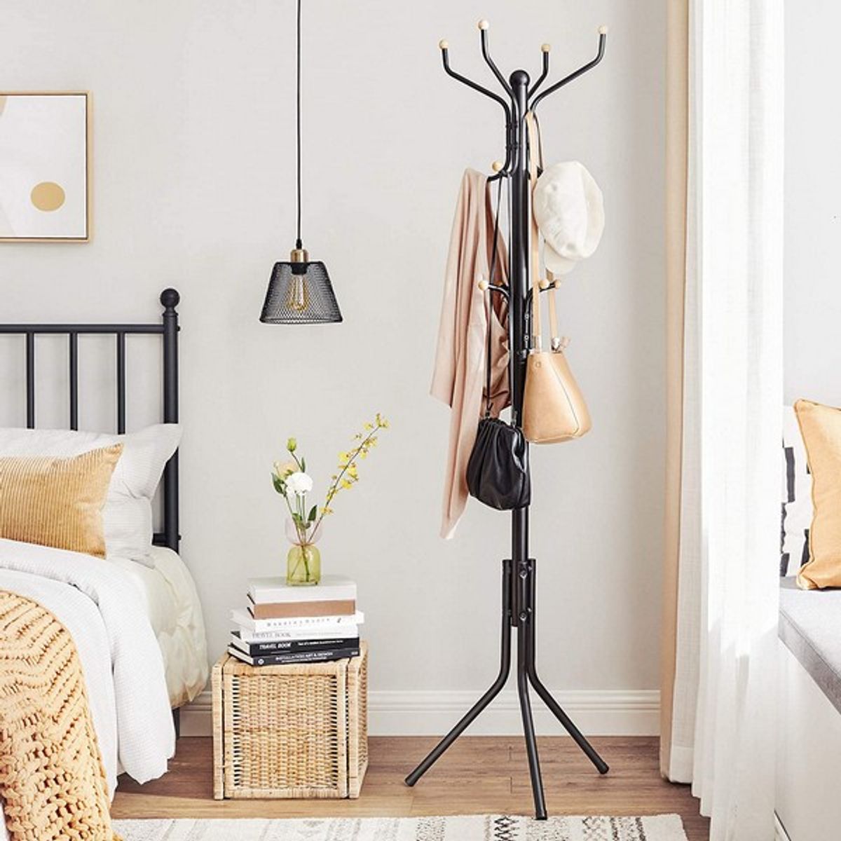 Stumtjener i sort metal - frakke stativ - 182 x 44 x 44 - Entremøbler og garderobe > Stumtjenere - Daily-Living