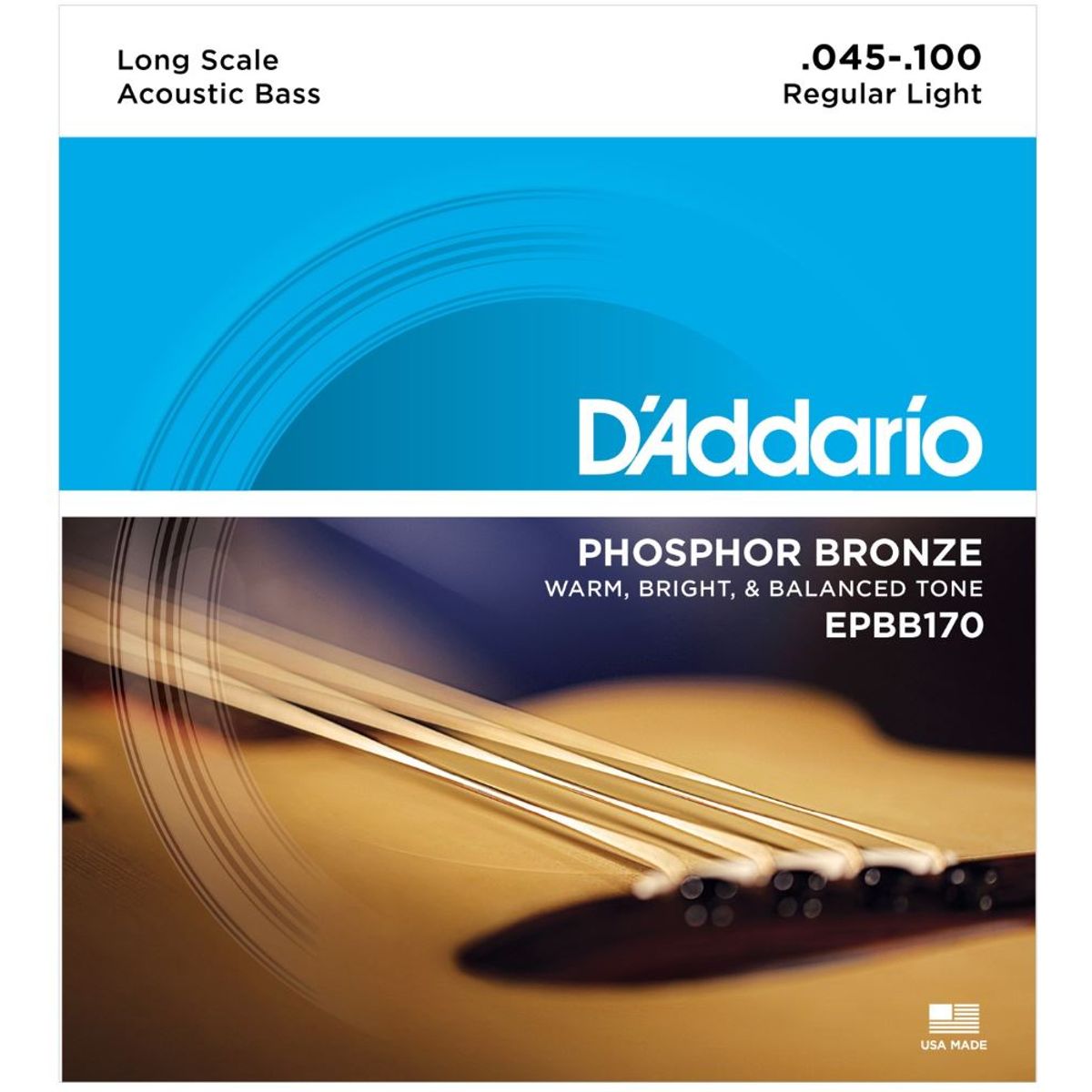 D'Addario EPBB170 Phoshor Bronze Akustiske Bas strengesæt 0.45 - 100