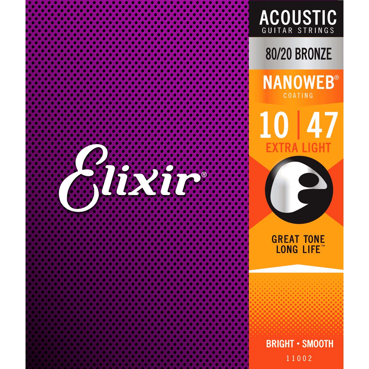 Elixir Nanoweb Bronze 80/20 - Western-strenge 010-047 Extra Light