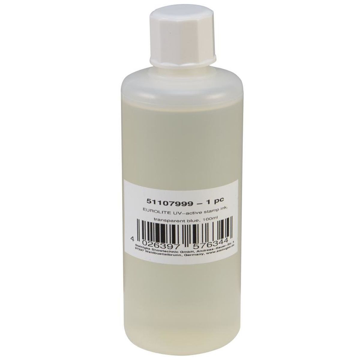 Eurolite UV Stempel væske 100ml Transparent blå