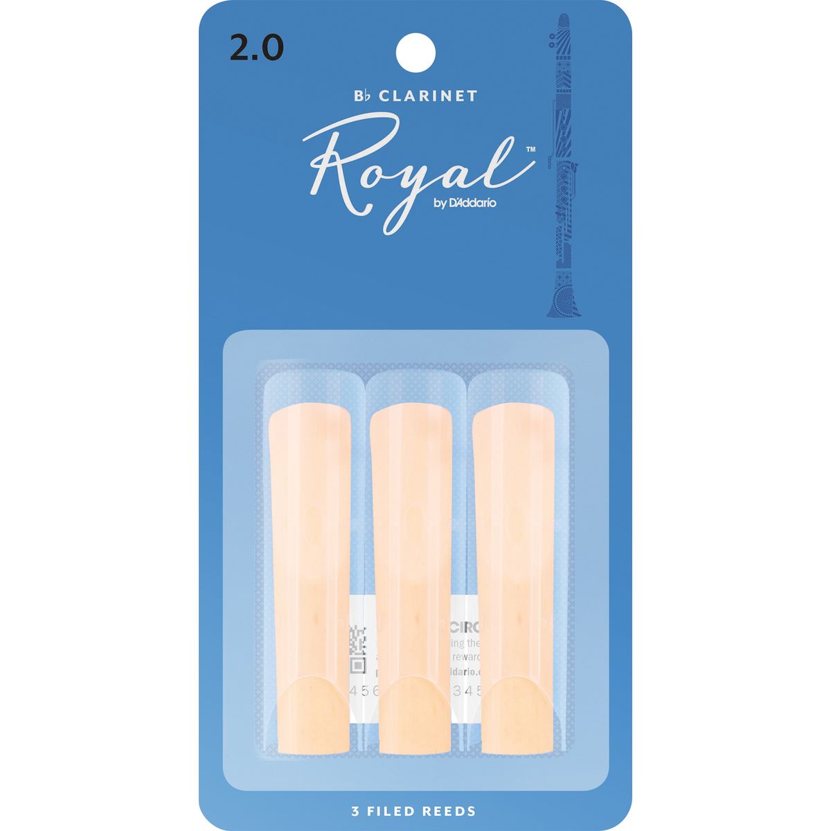 D'Addario Royal Klarinet-blade Bb - 3 Pack 2