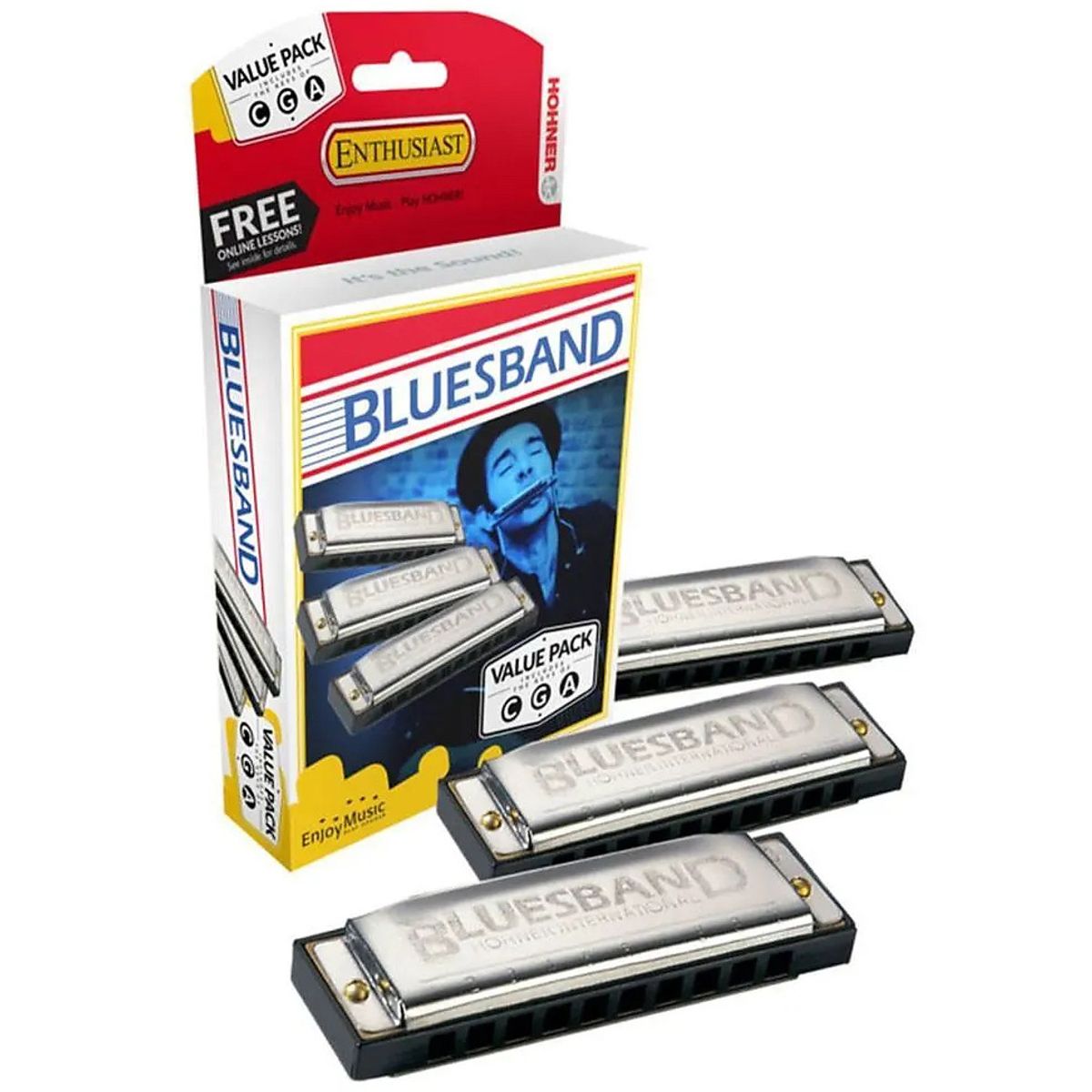 Hohner Blues Band ValuePack Mundharpe sæt (C, G, A)