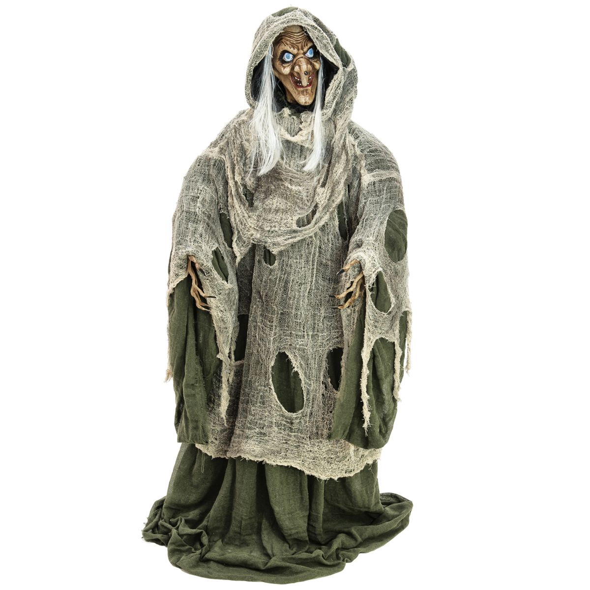 Halloween Full-size Grøn Hekse Figur med effekter - 175 cm