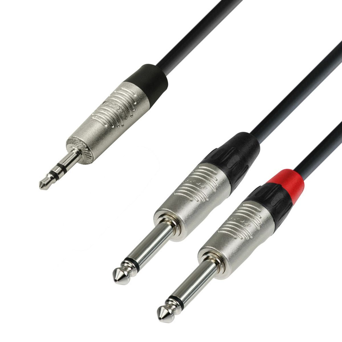 AH 4 STAR YWPP - Minijack 3,5mm Stereo Han til 2xJack 6,3mm Han 1,5 meter