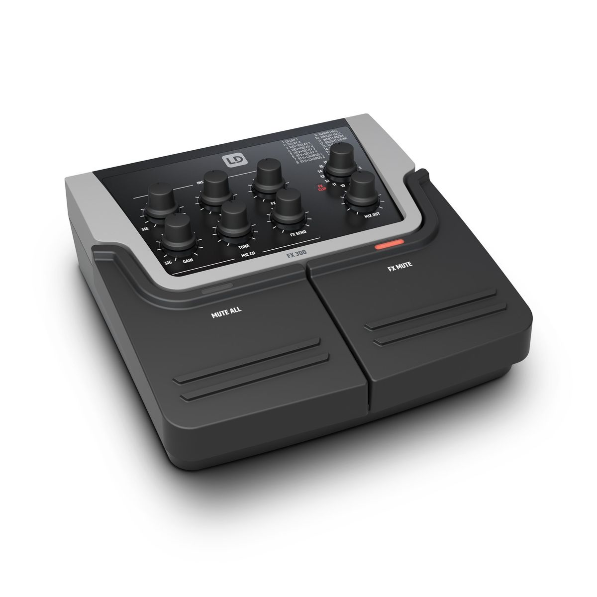 LD Systems FX300 2 kanals pedal med 16 digital effekter