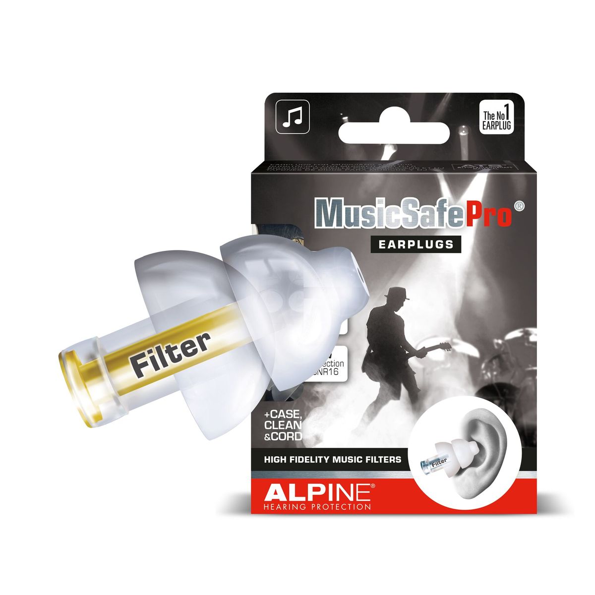 Alpine Musicsafe Pro Ørepropper - transparent