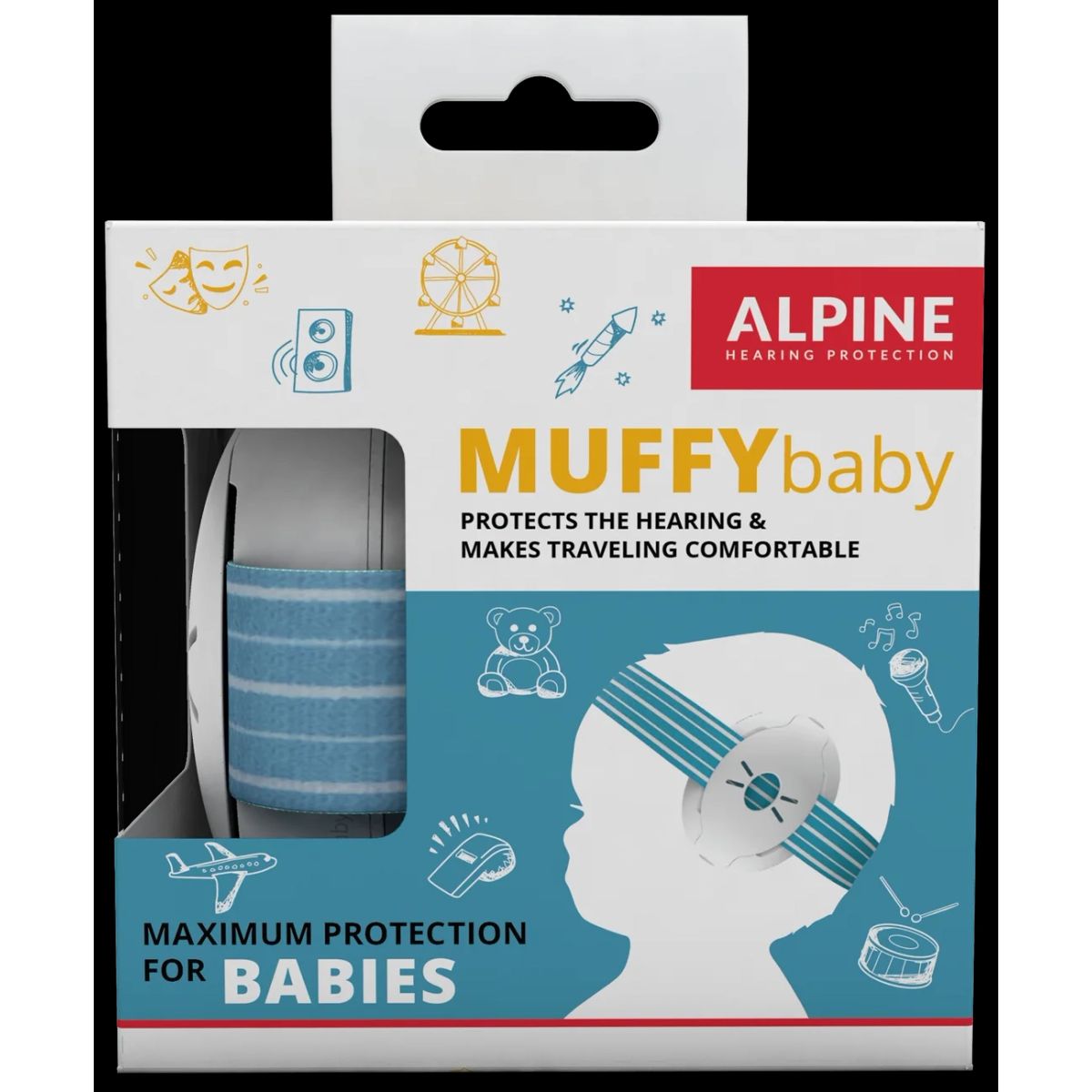 Alpine Muffy Baby - Høreværn til baby (1-3år) - Blå