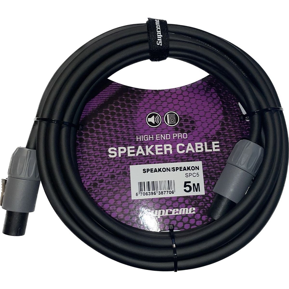 Supreme Højttaler kabel 2x2,5mm2 med Speakon/Speakon stik 5 meter