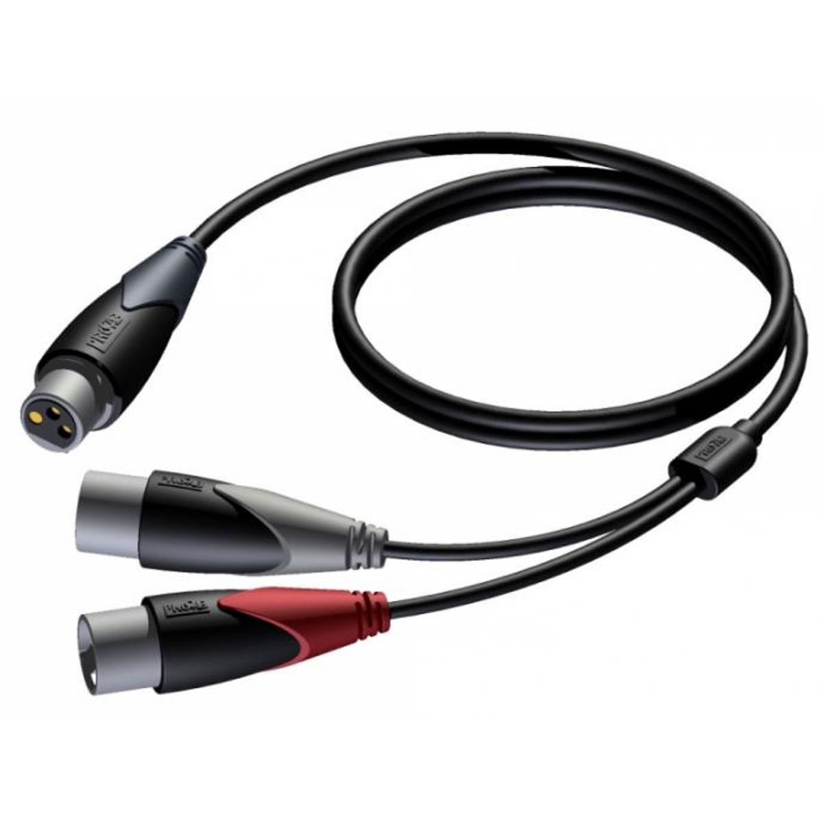 Procab CLA735 - XLR Hun til 2xXLR Han Y-Spilt kabel - 1,5m