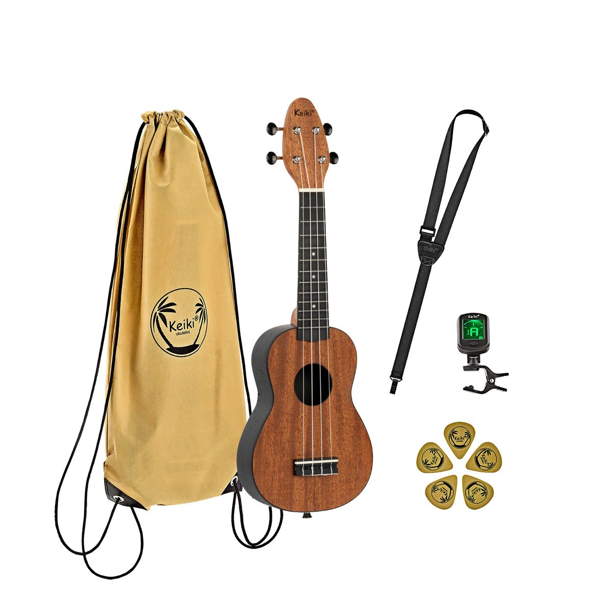 Ortega Keiki K2 "Mahogany" Sopran Ukulele Pack