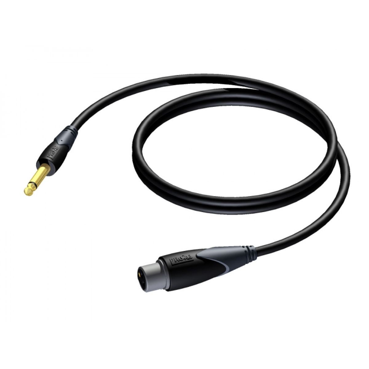 Procab CLA900 - Jack 6,3mm Han Mono til 3pol XLR Hun kabel 5 meter