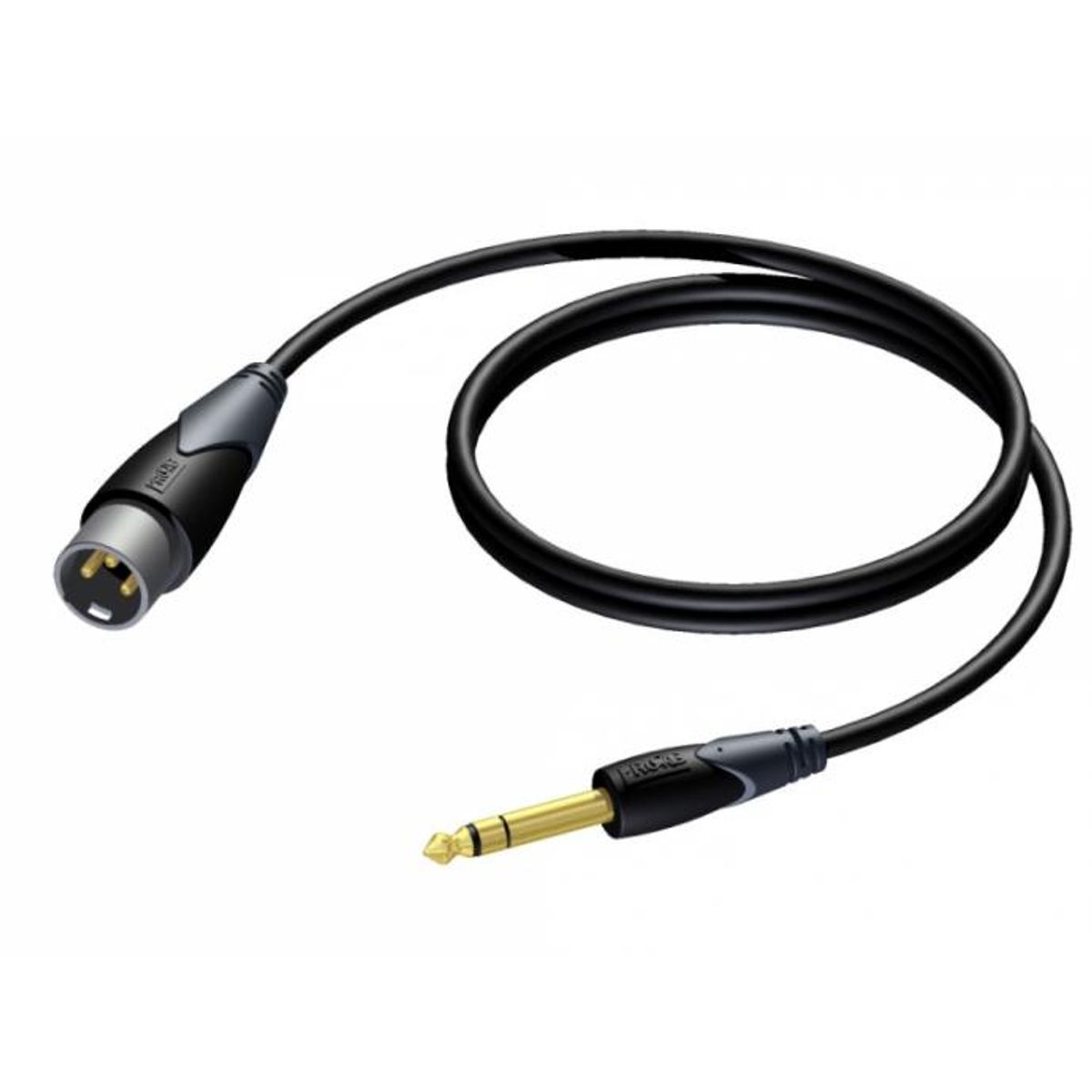 Procab CLA724 - Jack 6,3mm Han Stereo til XLR 3Pol Han kabel 5 meter