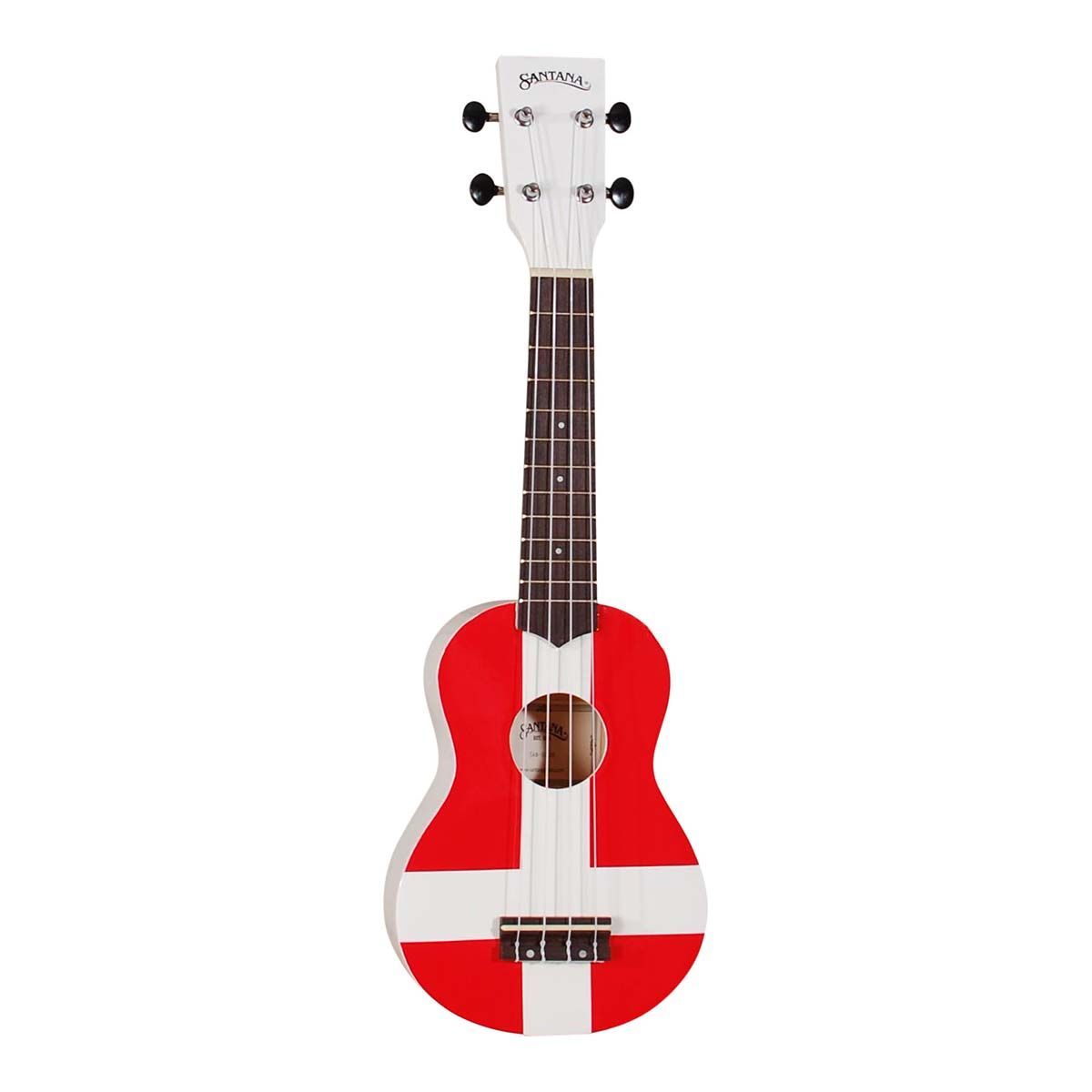 Santana Sopran Ukulele med Dansk flag