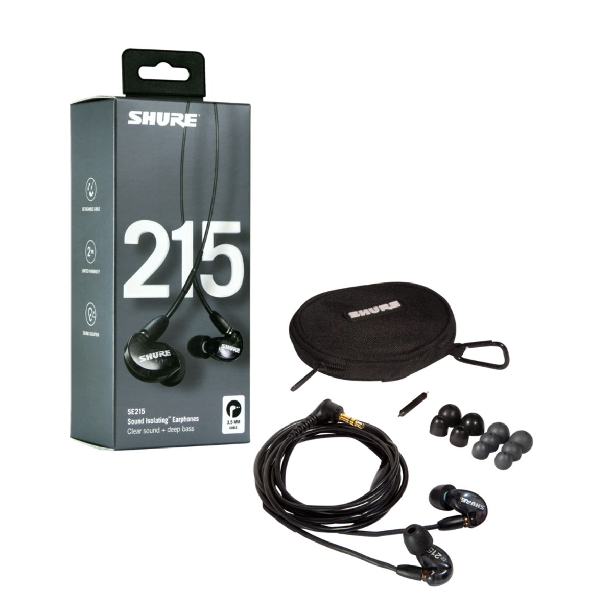 Shure SE215-K In-ear Hovedtelefon - Sort