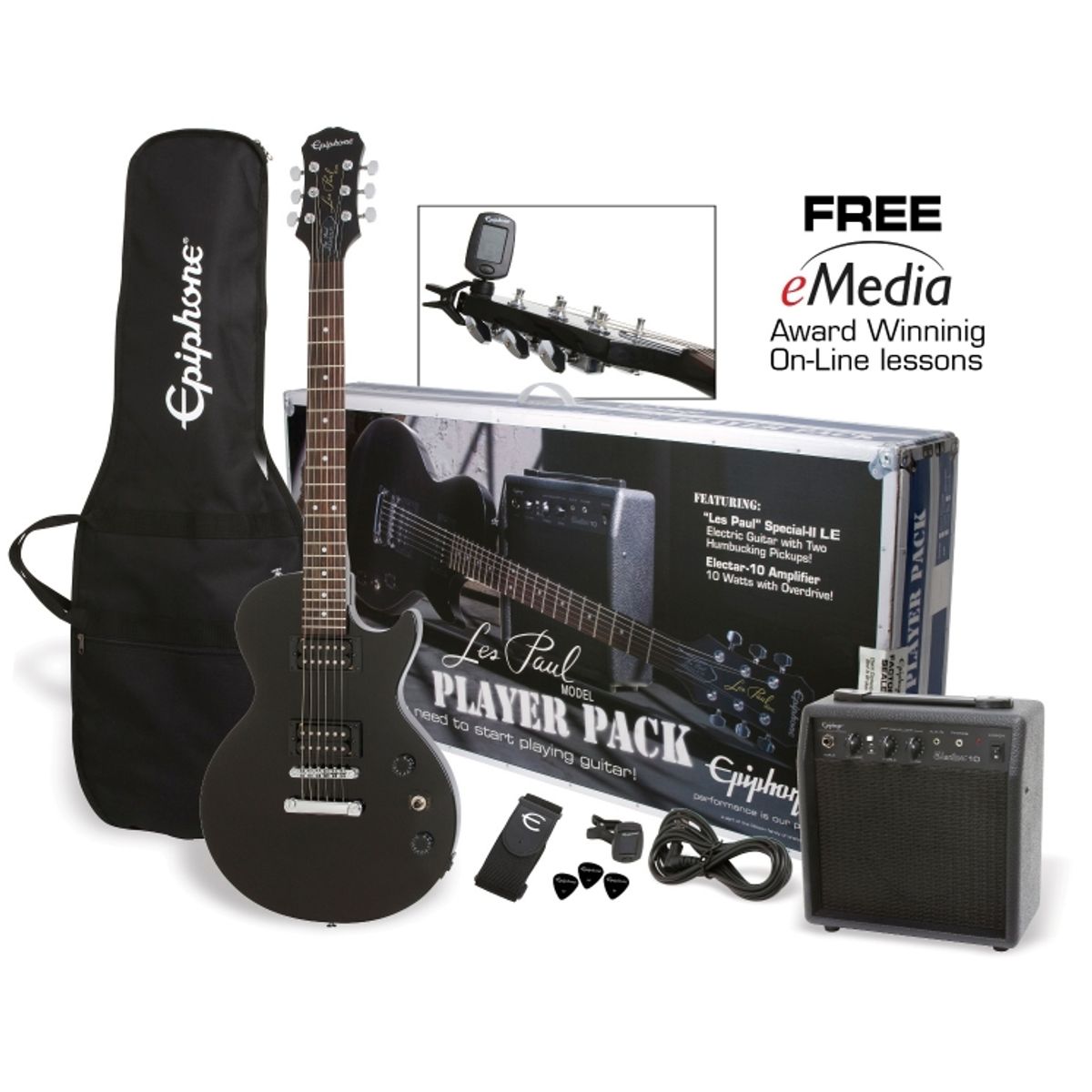 Epiphone Les Paul Player Pack Ebony