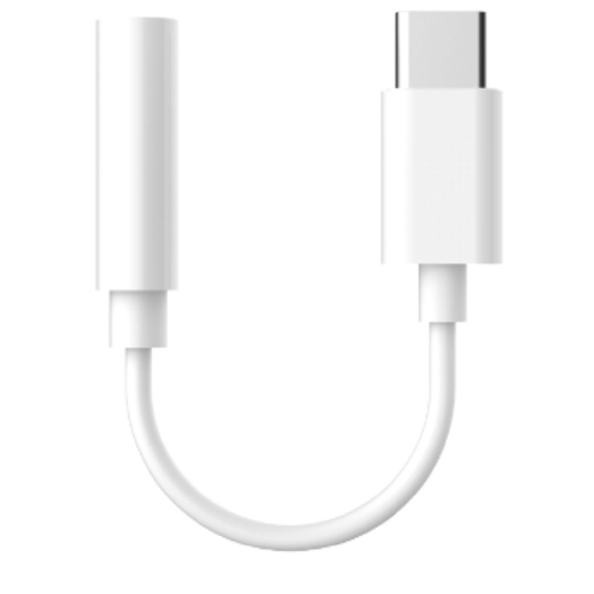 USB-C til Minijack Adapter kabel 15cm - Hvid