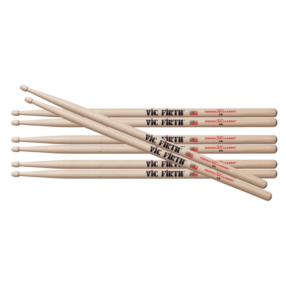 Vic Firth 5A American Classic Hickory Value Pack