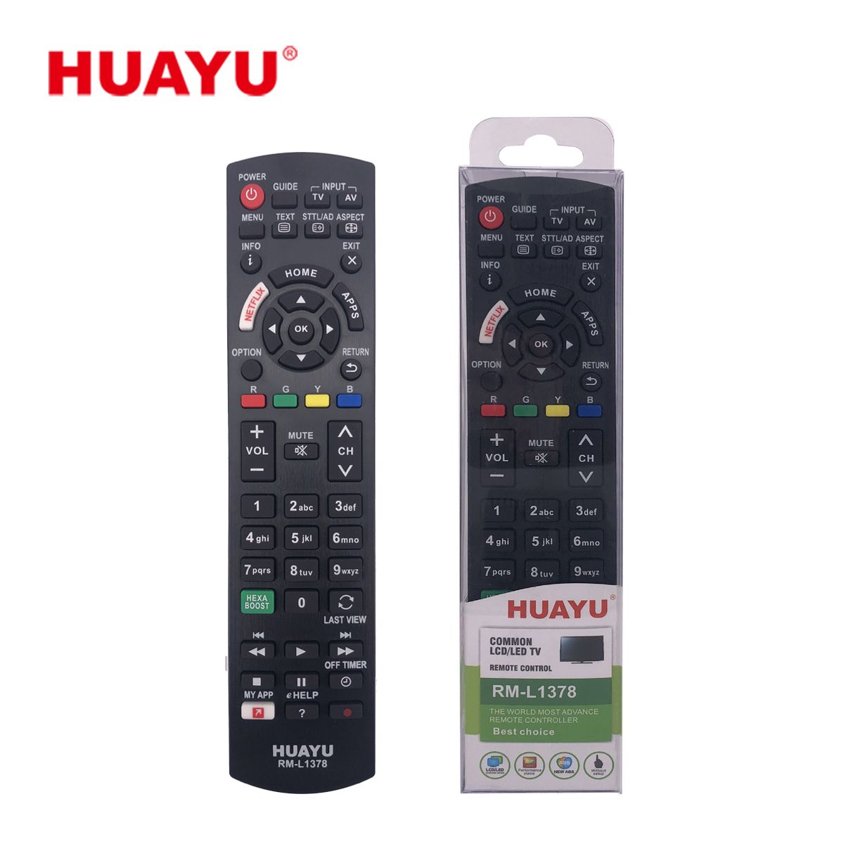 Panasonic fjernbetjening, kopi Huayu RM-L1378