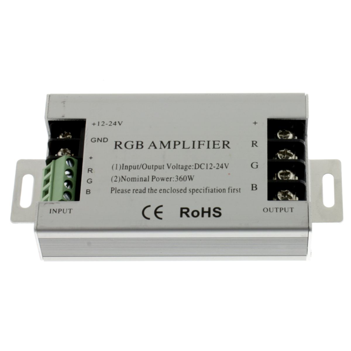 RGB repeater/forstærker, 12/24V, 30A