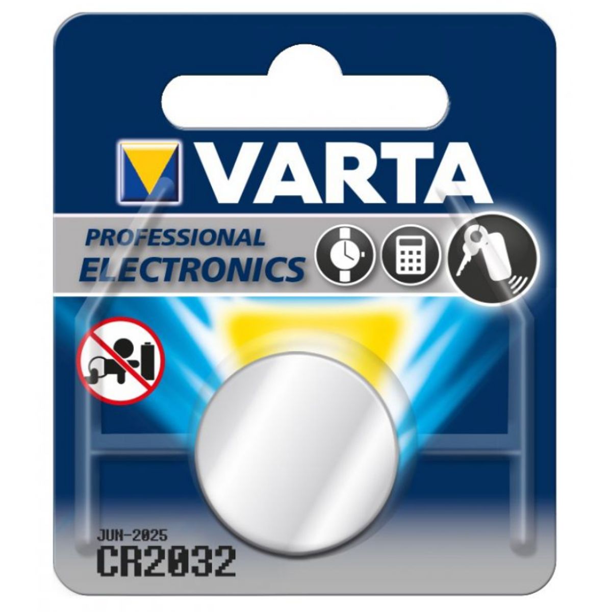 Batteri, lithium, 3V, CR2032, Varta