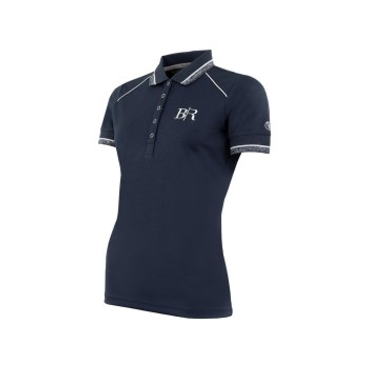 BR polo T-shirt med sølv detaljer XS