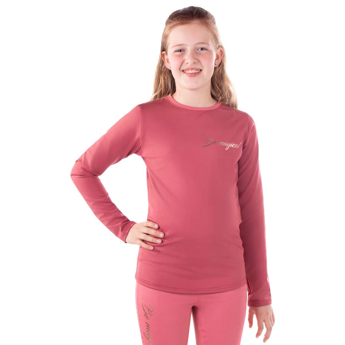 QHP Yazz sport shirt - rose 128