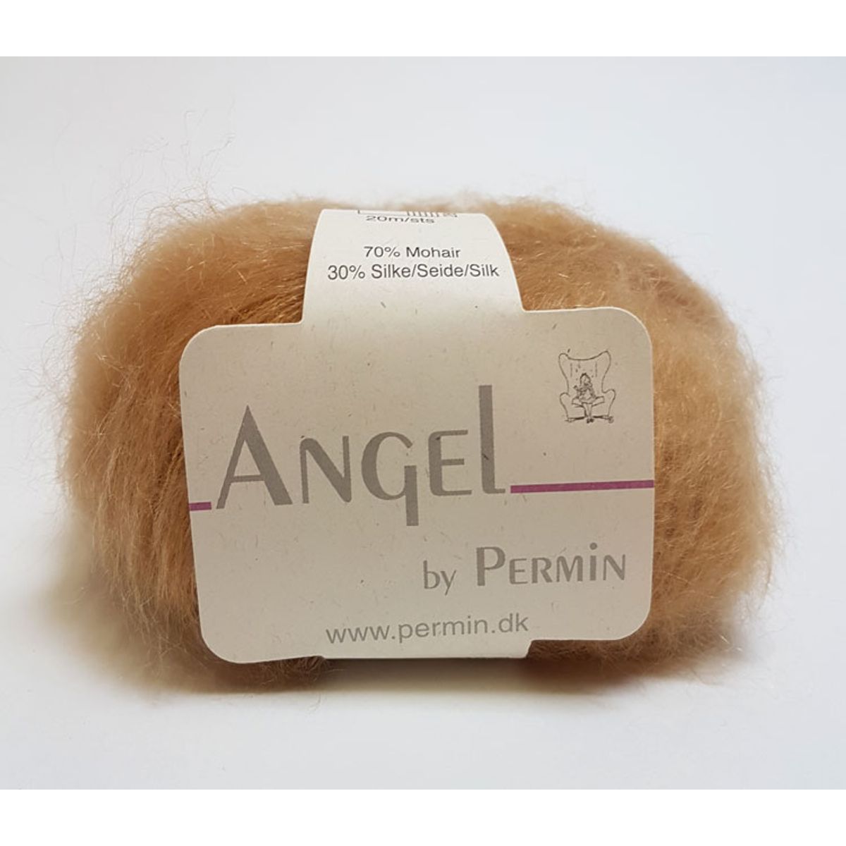 Angel Permin - Mohair og silkegarn - 884183 Lys Brun